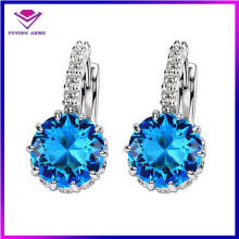 925 silver China cz price earring aqua loose gemstone