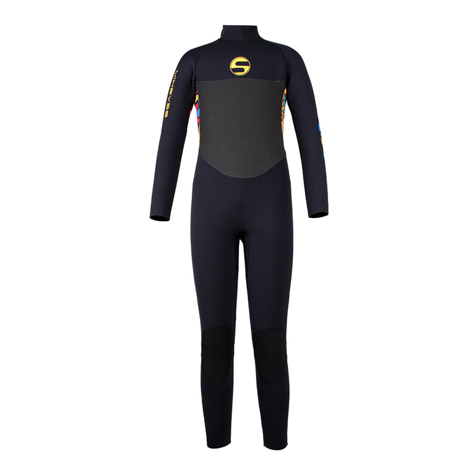 Seaskin Girls 3mm Neopren Geri Zip Buharlı Wetsuit