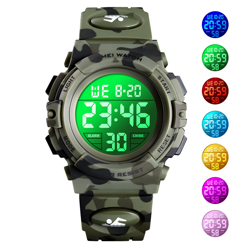 Skmei 1548 cute digital jam tangan color slap watch for kids