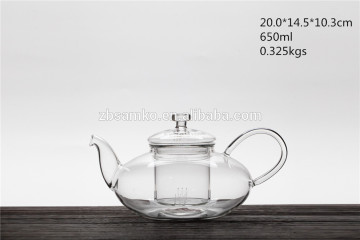 Large heated transparent teapot coffeepot