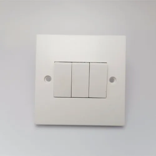 UK Electrical Wall Switch 3 Gang 1 Way