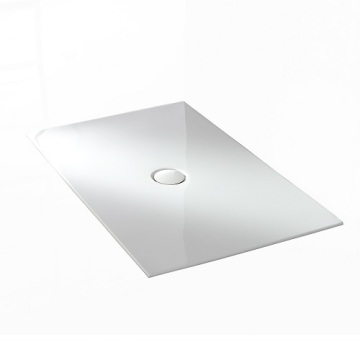 Shallow Shower Pan CE Rectangle Glossy White ABS Shower Tray
