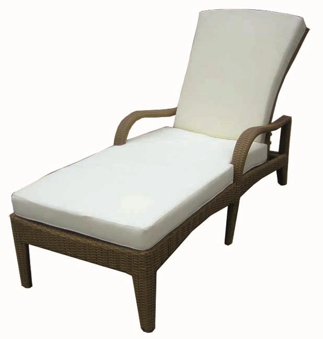 Black Rattan Outdoor Garden Aluminum Hotel Chaise Lounge