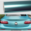 satin metallic lake blue car wrap