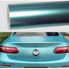 satin metallic lake blue car wrap