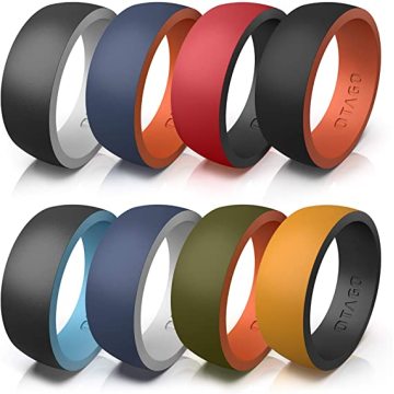 Silicone Rings Wedding Bands for Women Men