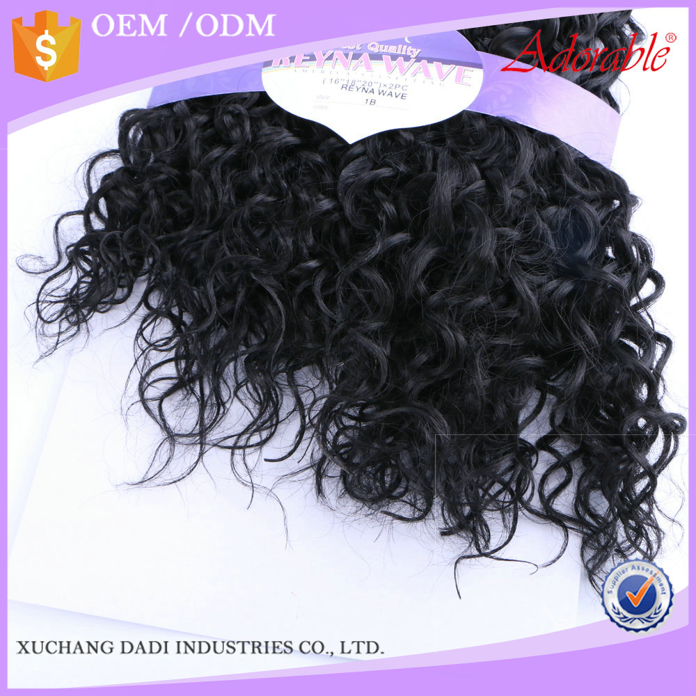 xuchang dadi factory wholesale curly synthetic weave hair packs,heat resistant fiber synthetic hair braids extensions