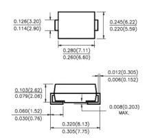 SMC Fast Recovery Rectifier RS5A-RS5M
