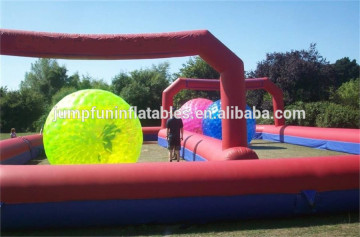 inflatable zorb ball track for rolling ball game