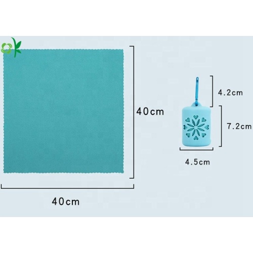 Toalha de secagem rápida com mosquetão de silicone