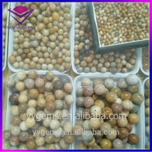 Wholesale Polished Cabochon Face Natural Coral Jade Beads Stone