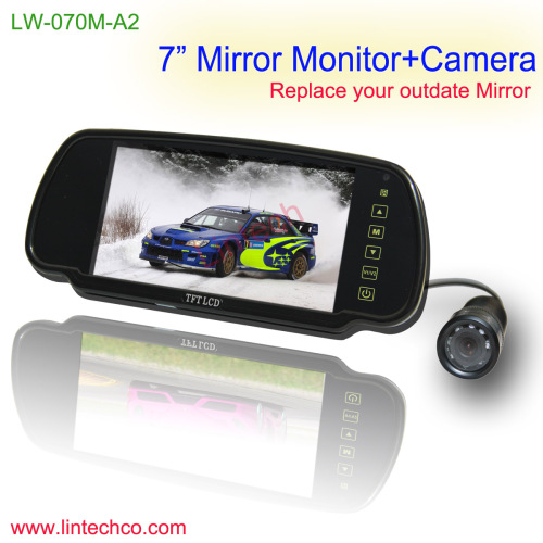 Car/Van Rearview Mirror Monitor Backup Camera System (LW-070M-A)