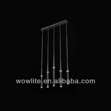 Modern LED matt black tube hanging lamp by WOWLITE