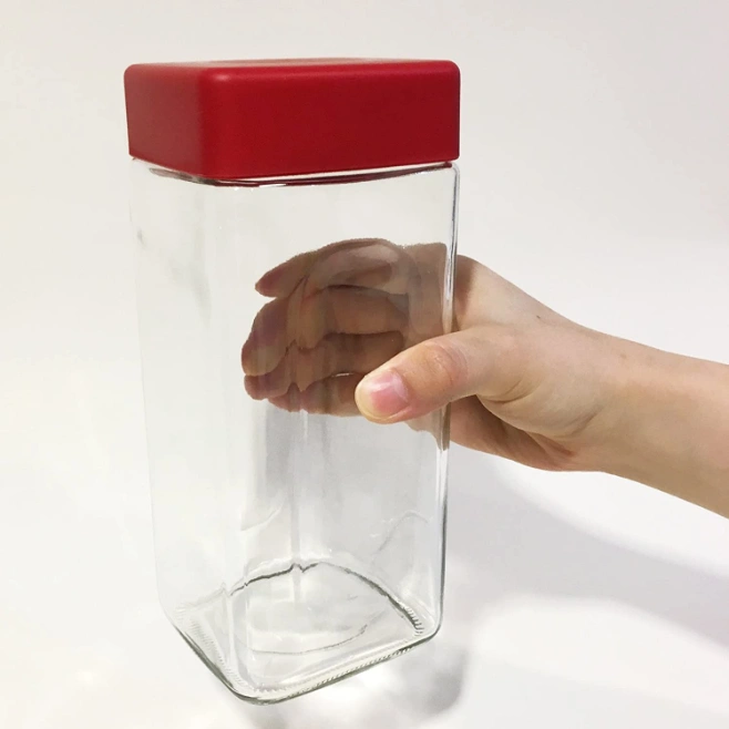 Best Selling Square Glass Storage Bottle at Best Price Portable Square Clear Glass Bottle