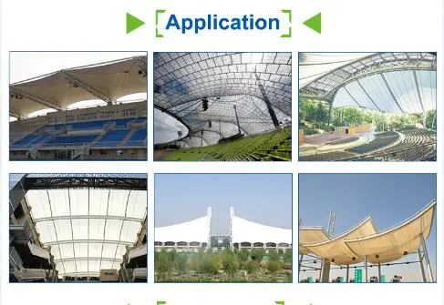 Car Parking Tensile Fabric PTFE Architectural Membrane