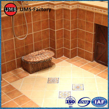 Rustic porcelain tiles for shower