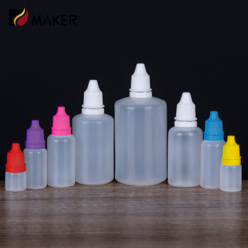 Customizable LDPE Plastic Eye Drop Bottles - 1oz to 100ml Squeeze Dropper Bottles