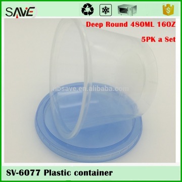 SAVE takealongs Indian 1000ML 12cm diameter plastic serving bowls with lids