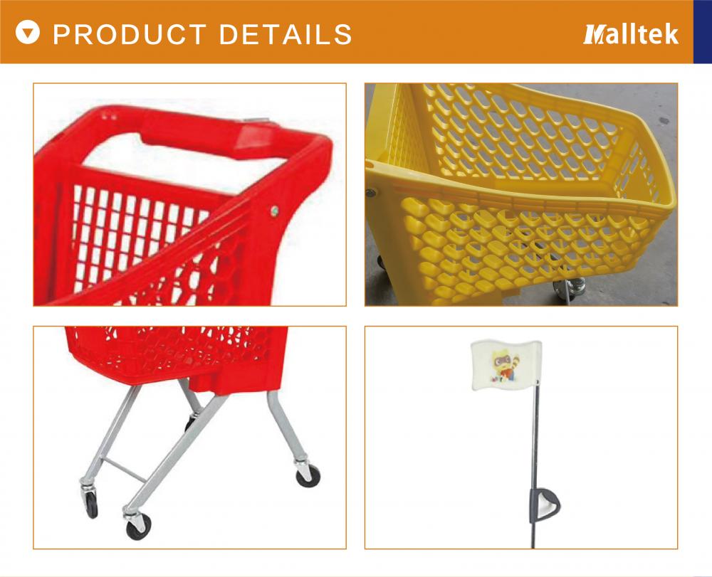 Best Selling Supermarket Plastic Kiddie Shopping Trolley