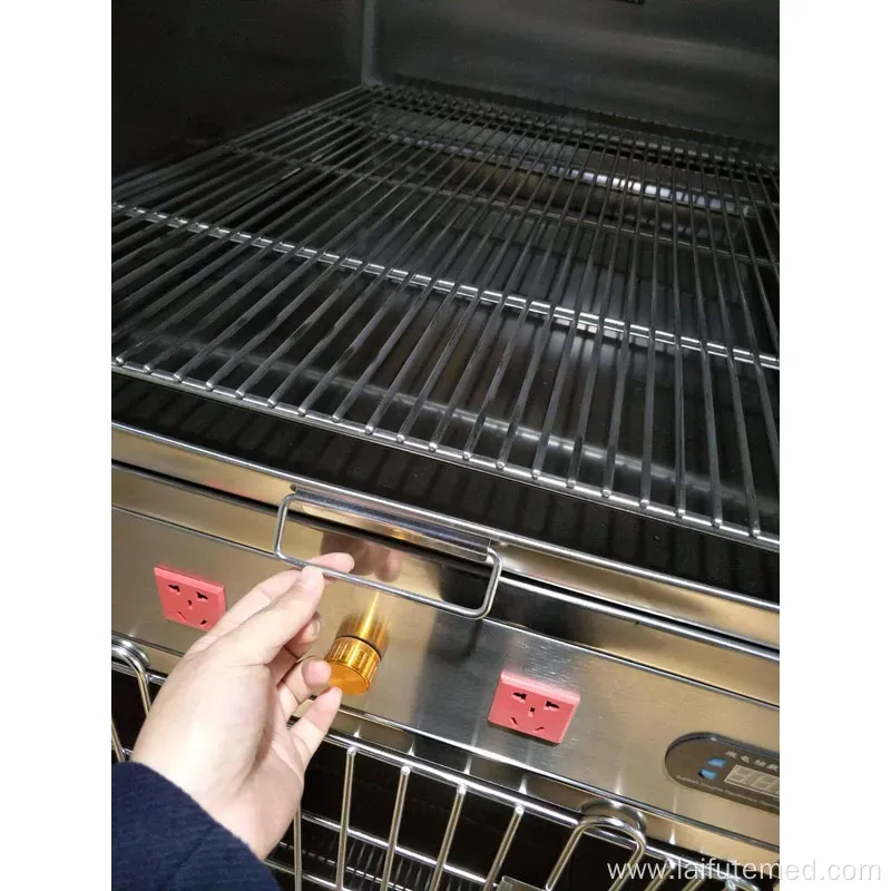 Large Stainless Steel Veterinary Animal Cages with Infrared Lamp