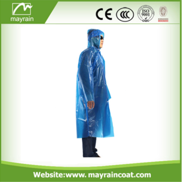 Wholesale Adult PE Long Sleeve Disposable Raincoat