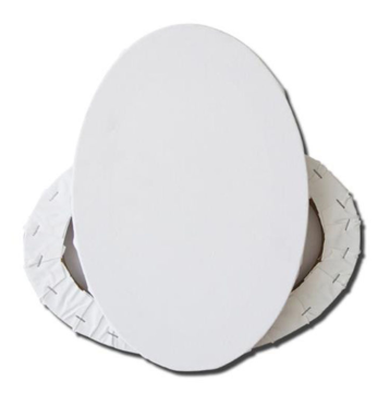 Oval-Shaped Stretched Canvas Panels in Various Sizes