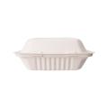 600ml Greaseproof Microwavable Bagasse Biodegradable Sandwich Togo Container Take Away Food Packaging Paper Bento Lunch Box