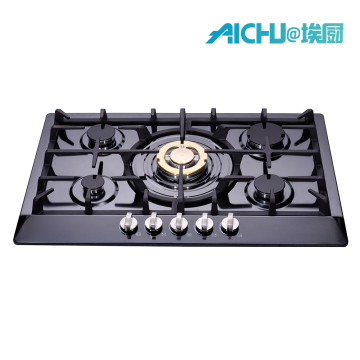201 Black Stainless Steel 5 Bunner Gas Cooker