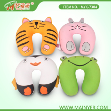 2016 Animal shape microbeads travel neck pillow, lovely kids u-shaped pillow