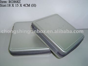 Zipper cd tin box