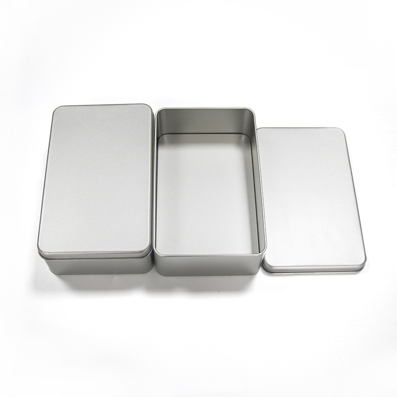 Factory Custom Accept OEM ODM square candy gift biscuit silver small square tin box scatola latta