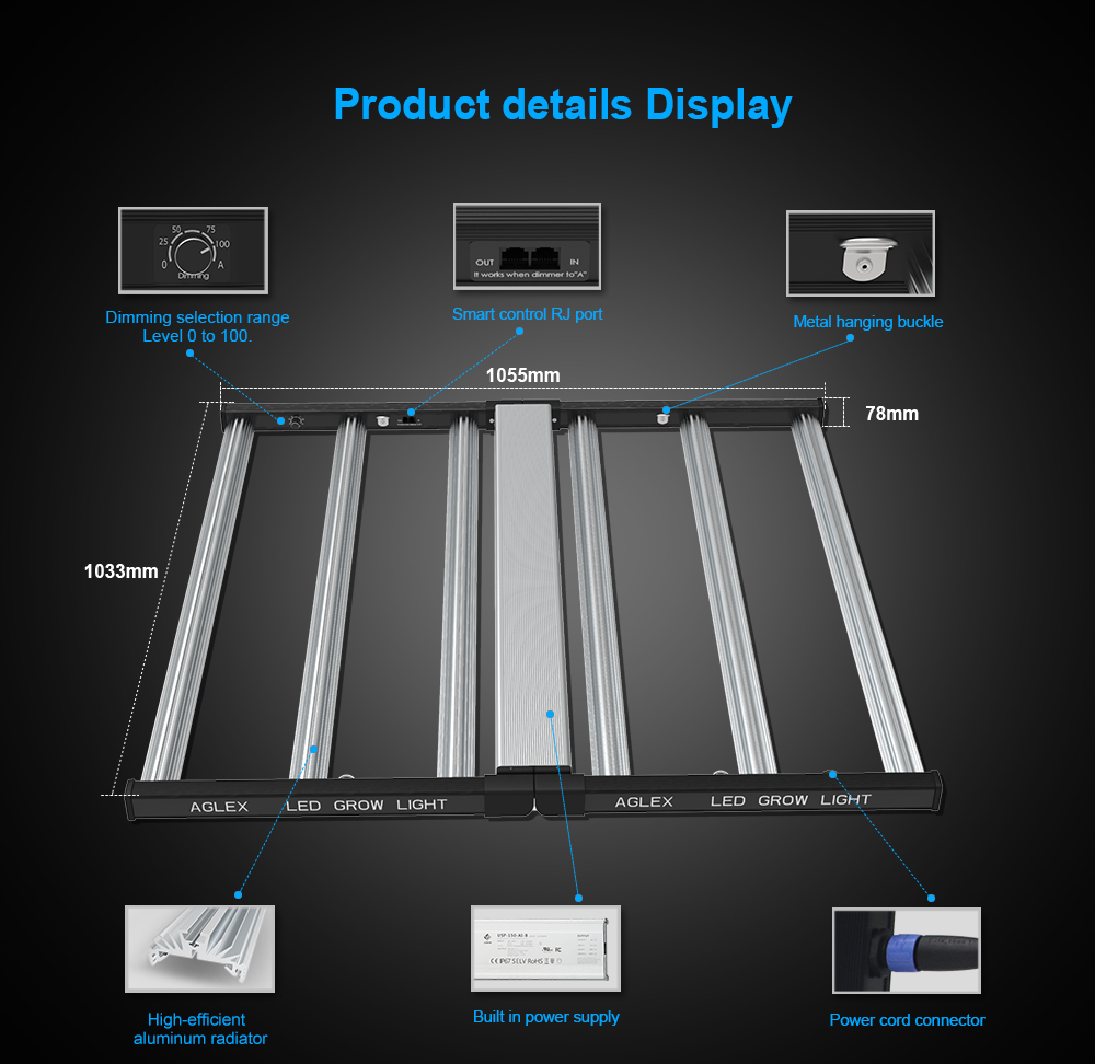 LED 720W LED coltivazione per piante da interno verdura e fioritura