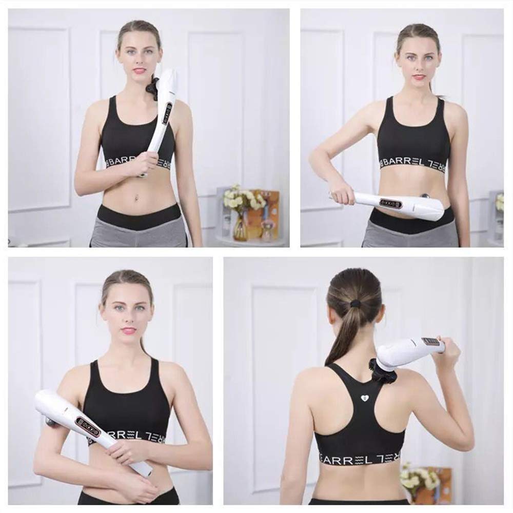 "Rechargeable Hand Held Deep Tissue Infrared Massage Hammer for Muscles Back Foot Neck Shoulder Leg Calf Pain Relief"