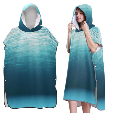 oversized microfiber surf changing robe printed poncho towel