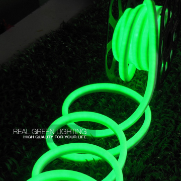 IP65 Outdoor Garden Decoration Green 24V LED Neon Rope Lighting