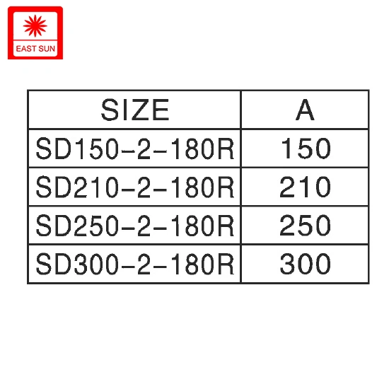 Two Arm Ways  AISI316 Glass Spider (SD-150-2-180R)