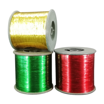 Deep gold shade M metallic yarn metallic film