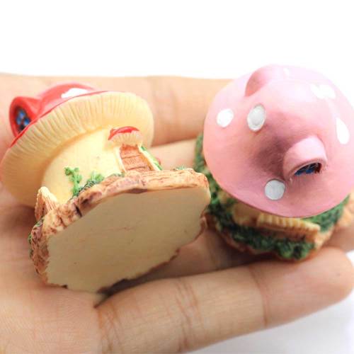 40mm Kawaii Mushroom House Little Resin Craft Fairy Garden Accesorios Decoración Parte