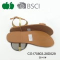 Mode Vackra Kvinnor Billiga Flat Pu Sandaler