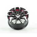 7003 Multi Size Black Machine Face With Red Undercut Aftermarket Casting Alloy Car Rim