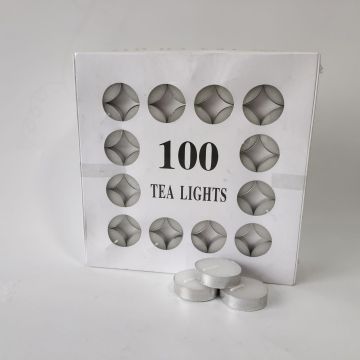 Wholesale Filled Tea Lights 4 Hours white candle