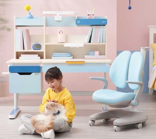 study table and chair with storage