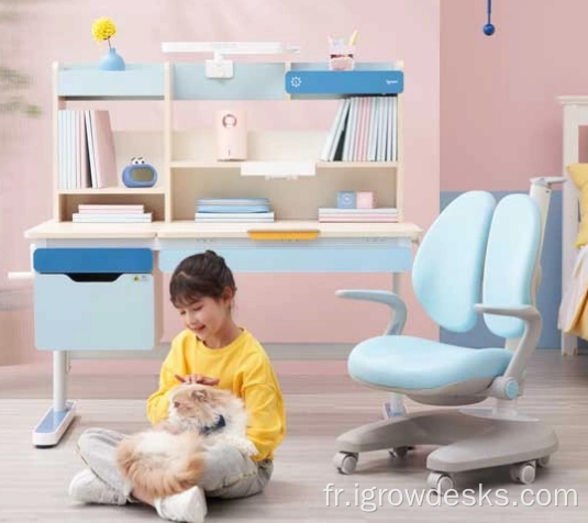 Table des enfants en bois réglable pour les enfants Study