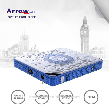 elegant memory foam pocket coil spring royal mattress