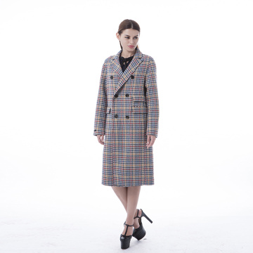 Thousand Birds Lattice Cashmere Winter Coat