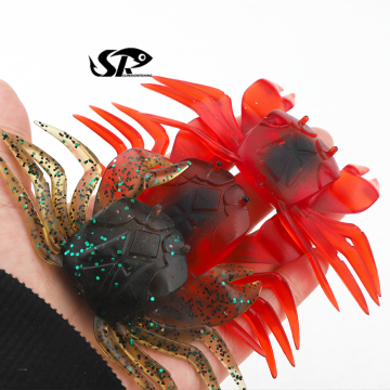 Wholesale Luminous Crab Lure 10.5cm 12cm Soft PVC Bait Red Crab Fishing Bait PX016