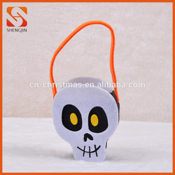 Wholesale Halloween Skull Felt Candy Bag