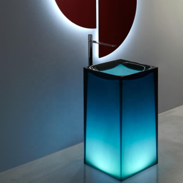 Colorful Free-Standing Resin Bathroom Sinks