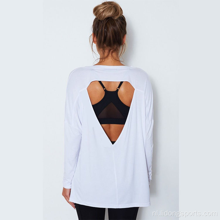 Fitness vrouwen yoga strak vrouw shirt