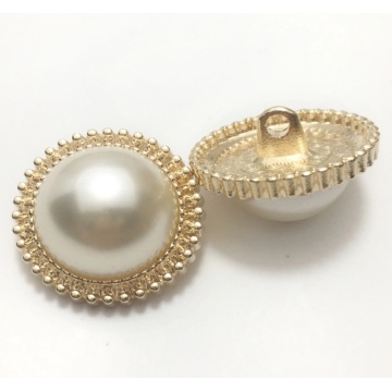 Wholesale metal buttons pearl round decorative buttons